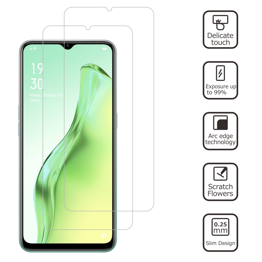 2Pcs Set ITIETIE 2.5D 9H Tempered Glass Screen Protector for Oppo A31 (2020) A8 2Pcs Set ITIETIE 2.5D 9H Tempered Glass Screen Protector for Oppo A31 (2020) A8